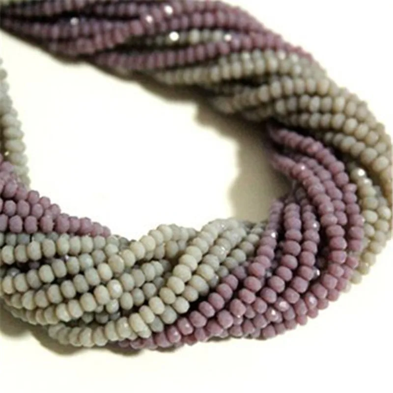 2 мм Керамические фиолетовые серые хрустальные бусины Rondelle 100 шт