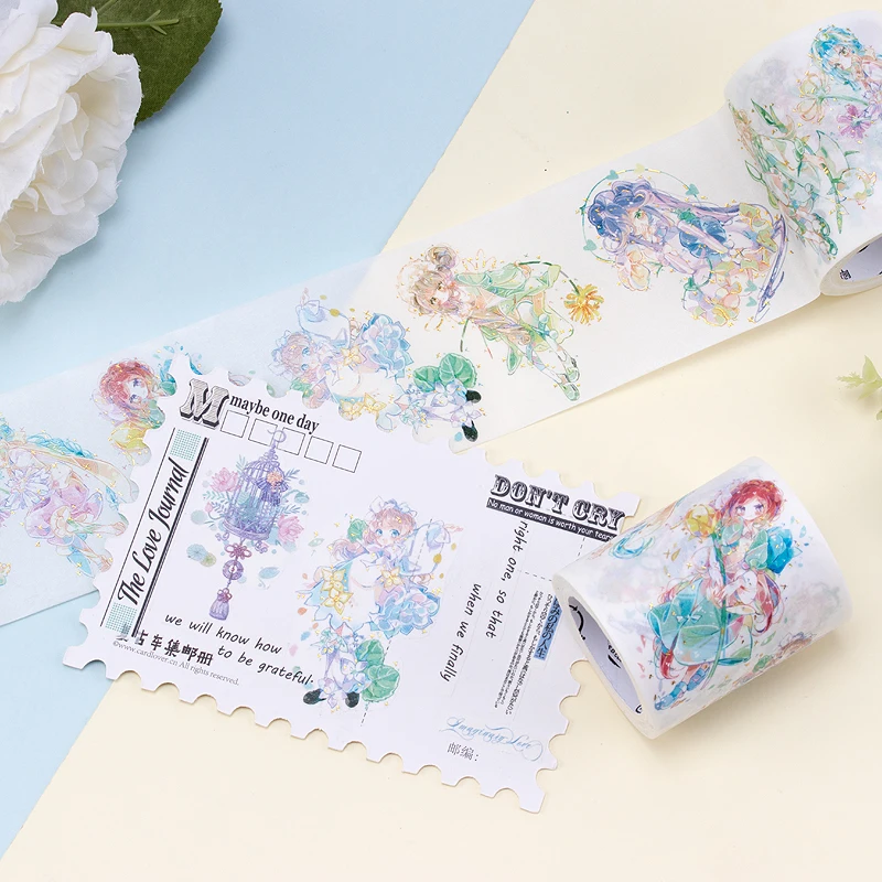 Специальные чернила 55 мм широкий цветок фея девушка руководство бронзовая лента