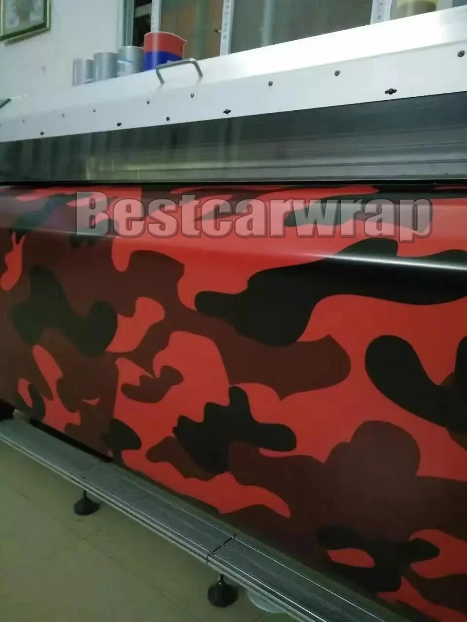 Красно-черная большая камуфляжная виниловая пленка для автомобиля с воздушным