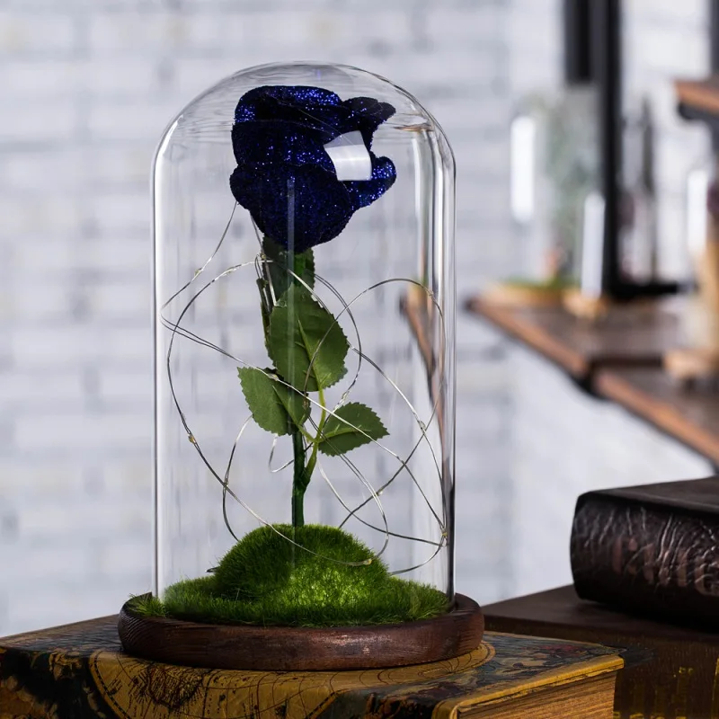 Immortal Rose USB светящиеся романтические подарки на день Святого Валентина стеклянная бутылка искусственная красивая роза цветок Домашний Настольный Декор День святого Валентина