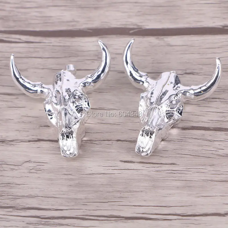 5 шт. серебряные подвески в виде буйвола|horn pendant|pendant jewelrybuffalo pendant |