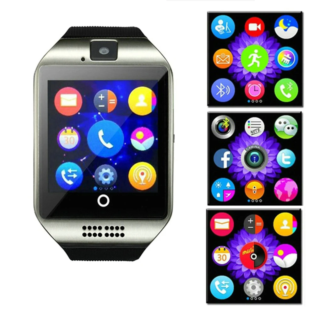 2018 Q18 Шагомер Смарт-часы с сенсорным экраном камера TF карта Bluetooth smartwatch для xiaomi