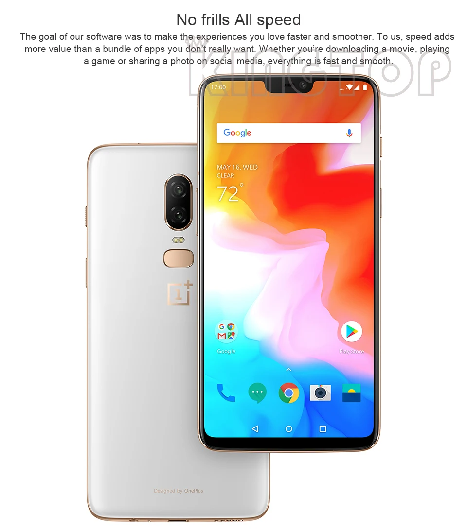 Oneplus 6 мобильный телефон 6,28 дюймов 19:9 6G Оперативная память 64 Гб Встроенная память Snapdragon 845 Octa Core Dual сзади Камера 20+ 16 Мп NFC водонепроницаемый чехол для телефона