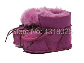 Новинка 100% года зимние ботинки для малышей с австралийским овечьим мехом детская