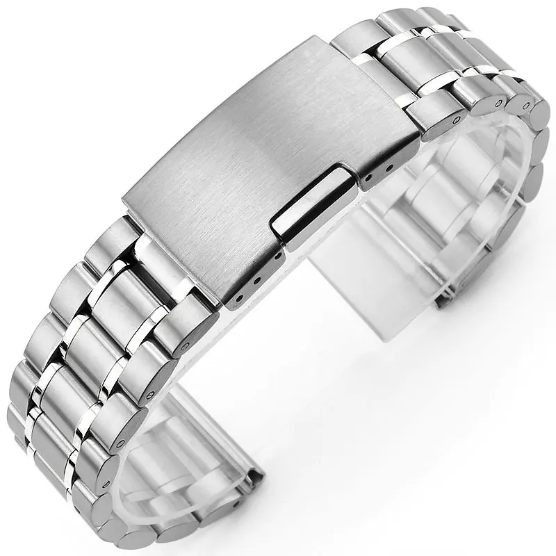 Ремешок для часов из нержавеющей стали серебряный ремешок браслет прочный