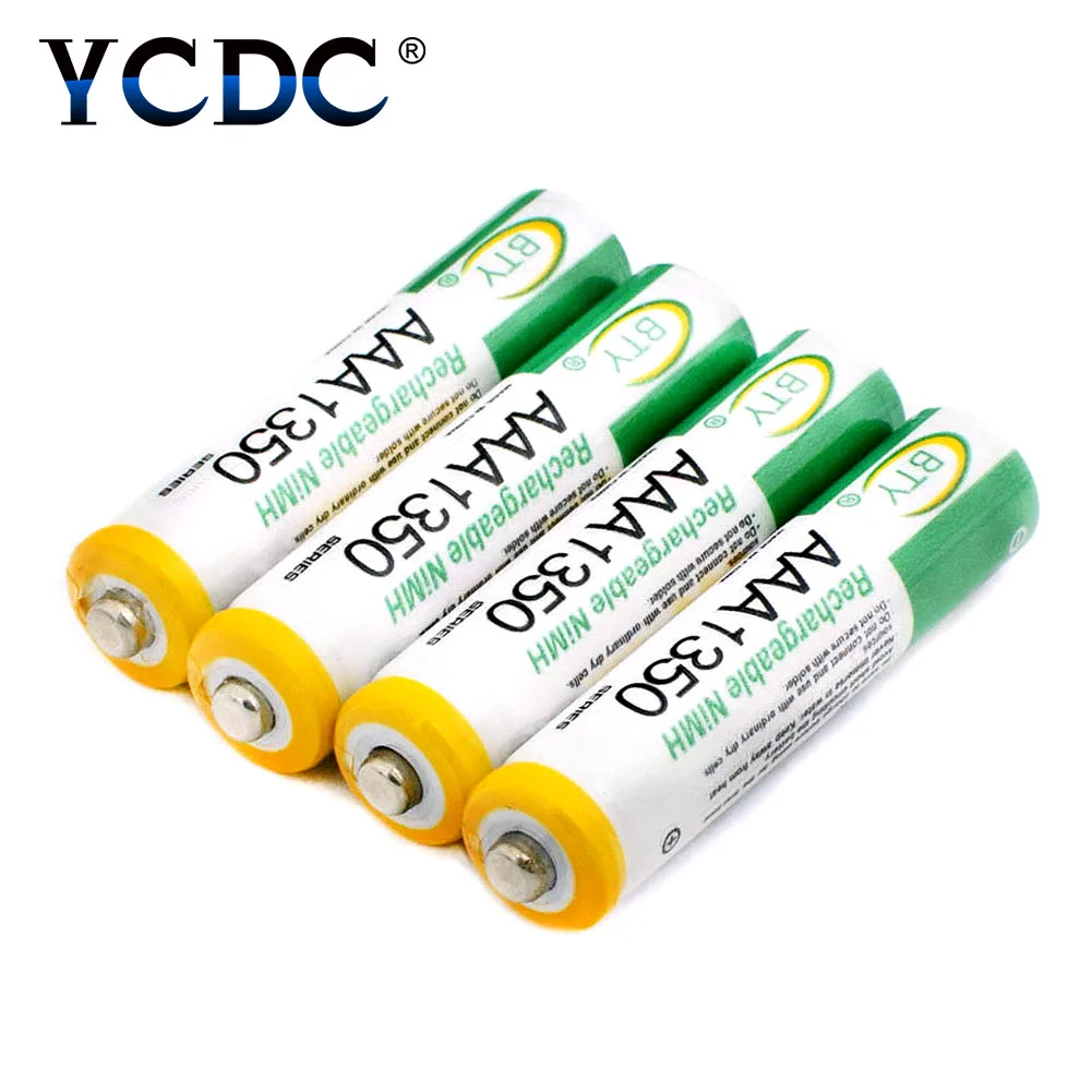 YCDC 1,2 v BTY 1350mAh перезаряжаемая AAA батарея HR03 LR03 ND61R R03 Ni-MH никель-металл-гидридный 3A факелы пульты дистанционного управления батарея
