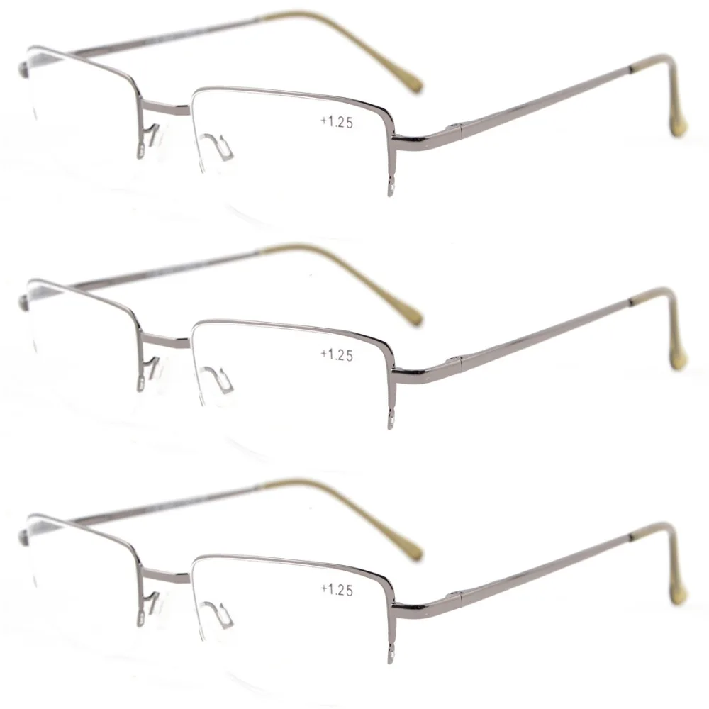 HR16011 микс Eyekepper 3 pack ридеры Пружинные шарниры половинной оправы очки для чтения + 0