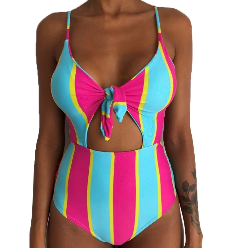 Bikinx полый большой купальник Женские Боди бикини с цветочным принтом 2019 mujer