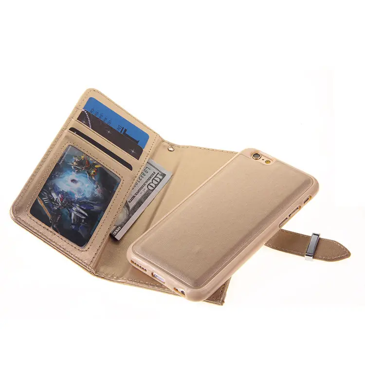 XINGDUO Магнитный кожаный кошелек на молнии съемный клатч Чехол для карт iPhone7 6 6S Plus |