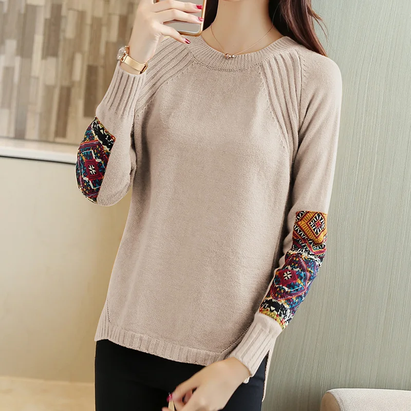 2018 Autumn winter women sweaters and pullovers korean long sleeve casual sweater for solid knitted jumpers mujer | Женская одежда