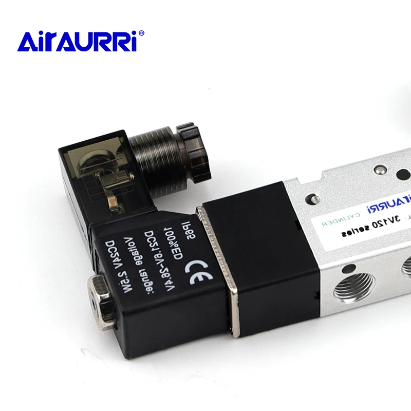 

3V120-06 solenoid Air Valve 3 Port 2 Position 1/8" Solenoid Air Valve Single NC Normal Closed Double control
