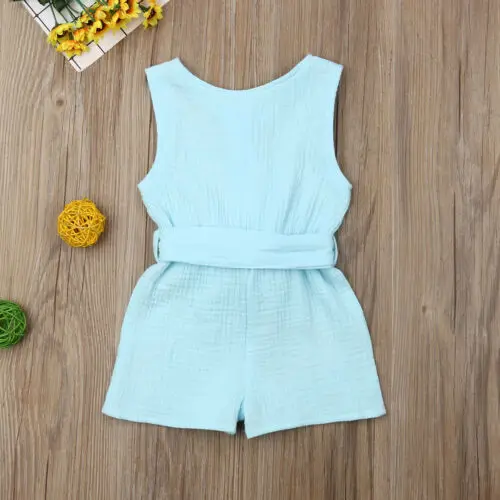 

Summer Baby Girl Clothes Sleeveless Home Dress Kids Gift fashion Comfortable princess Sweet Jumpsuit Age 0-18