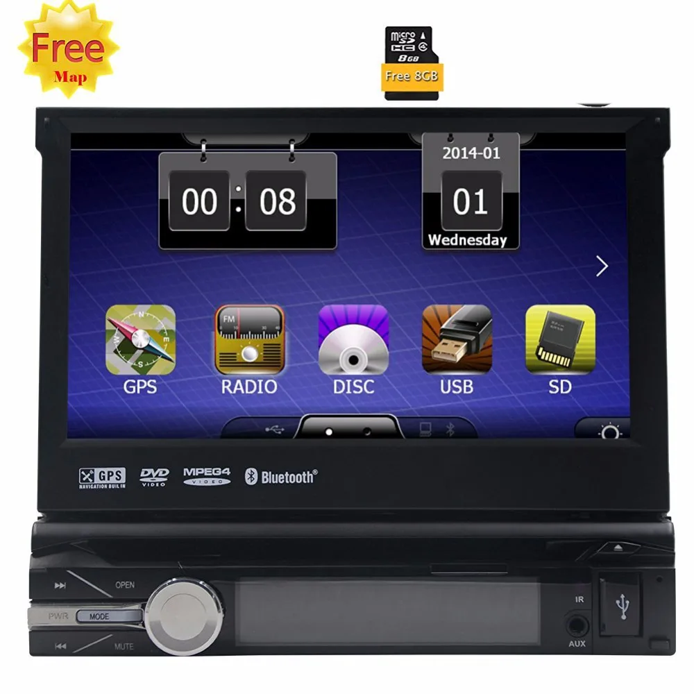 Новый 1 Din автомобильный DVD gps навигационный плеер для старых моделей автомобилей