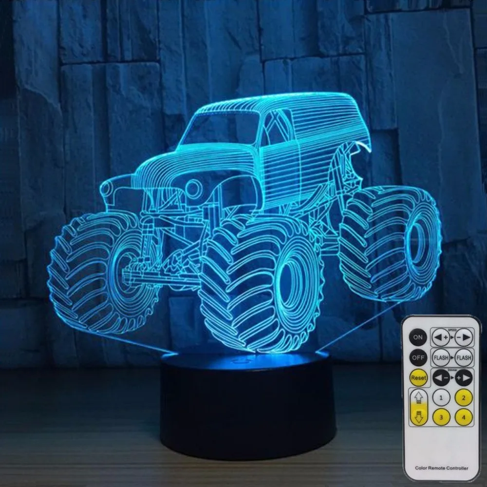 3D ночники для детей с пультом дистанционного управления сенсорный светодиодный