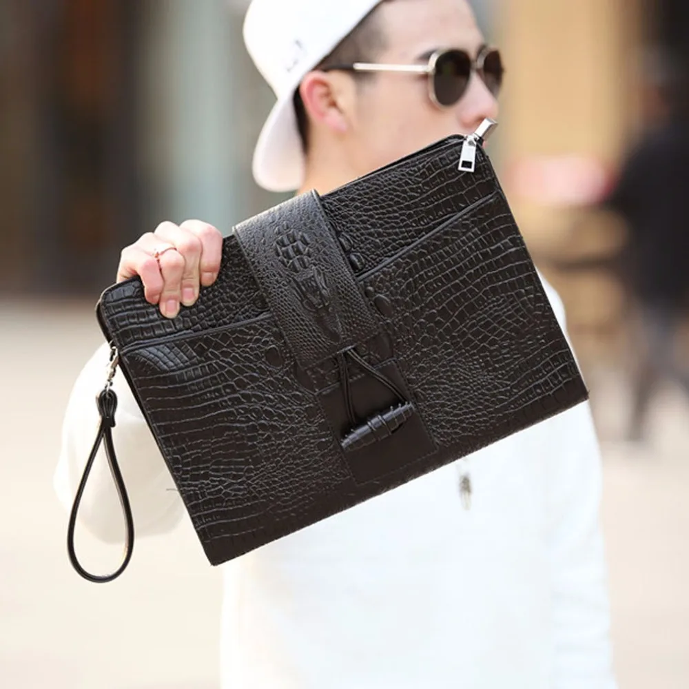 Мужская s Новая модная крокодиловая зернистая Женская клатч женская вечерняя