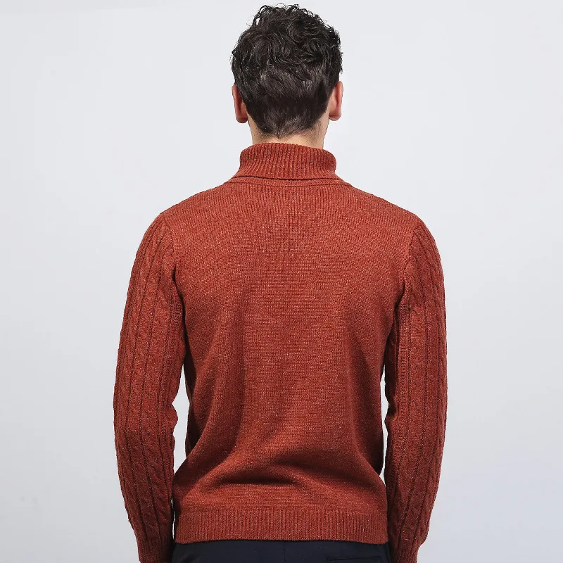 Мужской свитер зимний теплый брендовый шерстяной мужской повседневный