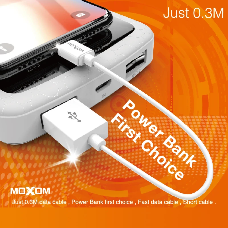 Кабель Micro USB MOXOM кабель Lighting для iPhone X 6 7 8 Plus Зарядные кабели Type C высокопрочный