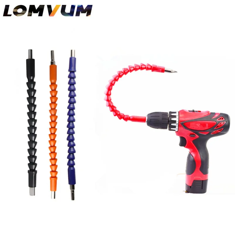 LOMVUM 295 мм Гибкая электрическая отвертка изогнутый Универсальный адаптер