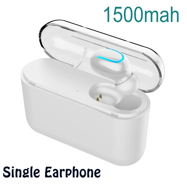 Single white Новинка Bluetooth 5,0, наушники TWS, беспроводные наушники IPX5, водонепроницаемые наушники, Спортивная стереогарнитура, глубокий бас, для iphone, samsung, HBQ - Цвет: Single white