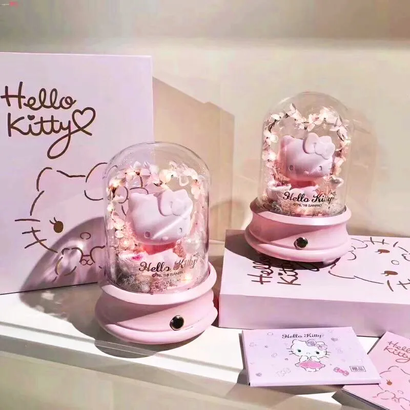 Японский hello kitty Presrved свежий цветок Bluetooth беспроводной динамик розовый в любовь музыкальная шкатулка Ночник светильник подарок на день рождения