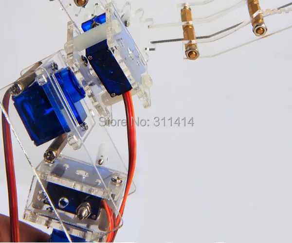 1 набор акриловых 4 DOF Robot Arm 3D вращающаяся машина DIY Автомобильный рычаг P0090