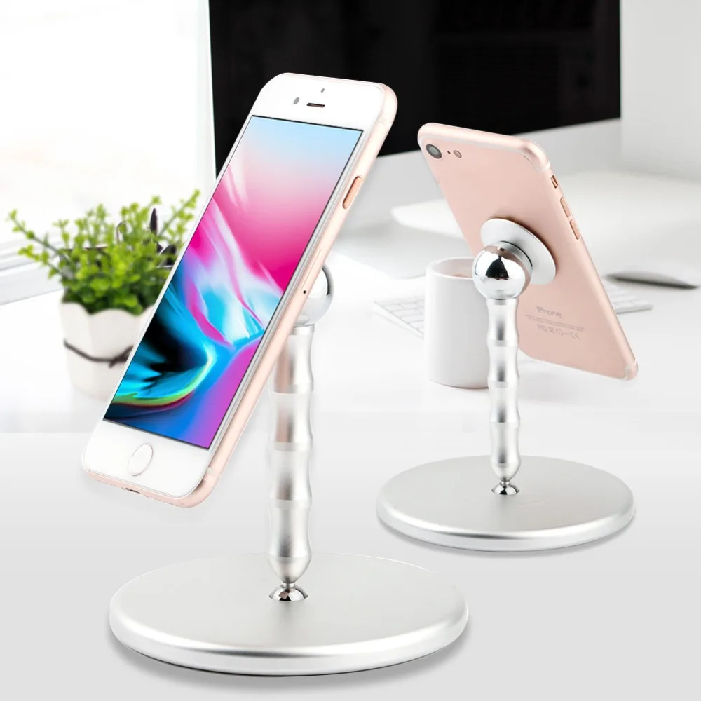 phone desktop holder stand magnetic desk stand for universal mobile phone tablet 720 rotation stand mount holder for iphone ipad free global shipping