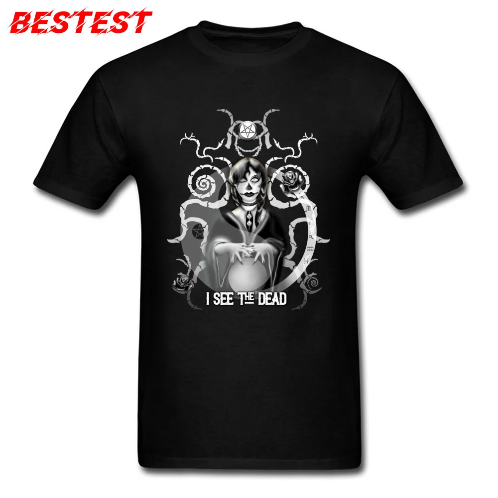 I See The Dead Tees Мужская футболка Goth Хэллоуин топ хлопковая одежда ведьма Волшебная