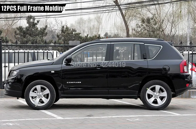 TOMMIA 6 шт. хромированная нижняя оконная рама из нержавеющей стали для Jeep Compass 11-15 автомобильные аксессуары