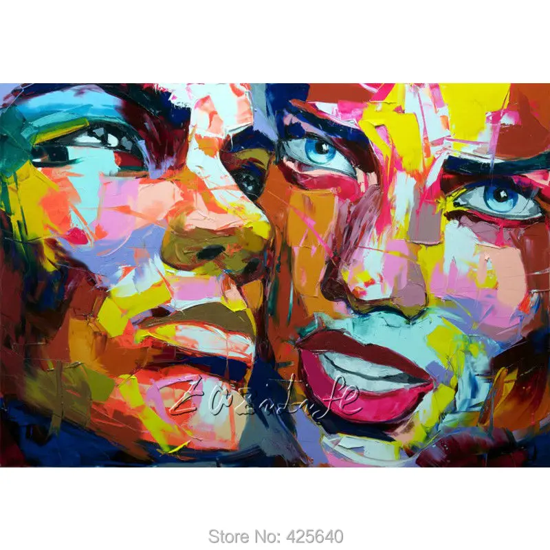 Палитра с ножом картина портрет франшиза нинелли палитра ручной росписью нож