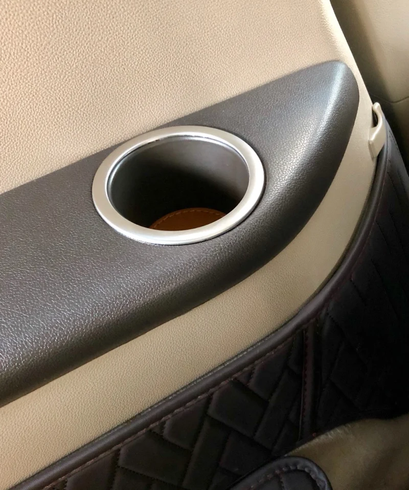 Car styling Back row Water Cup Holder Panel Cover Stickers trim For Mercedes Benz R Class W251 R300 320 350 400 Auto Accessories