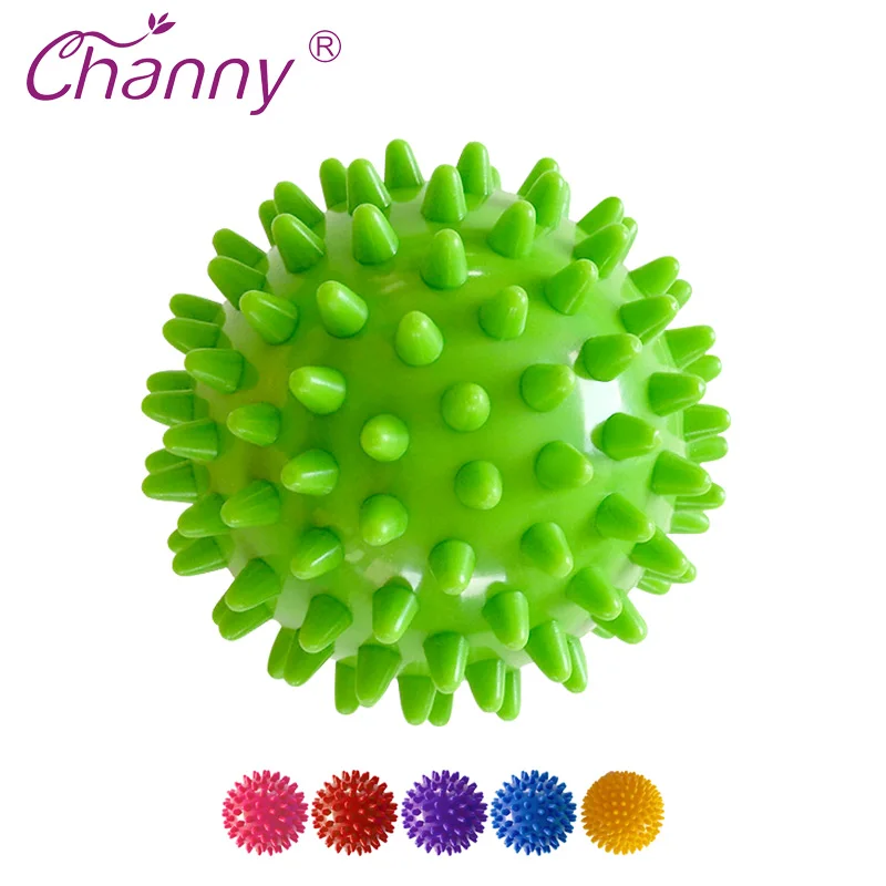 Чанни Массажный мяч 9 5 см колючие триггерный Фитнес руки от боли в ногах