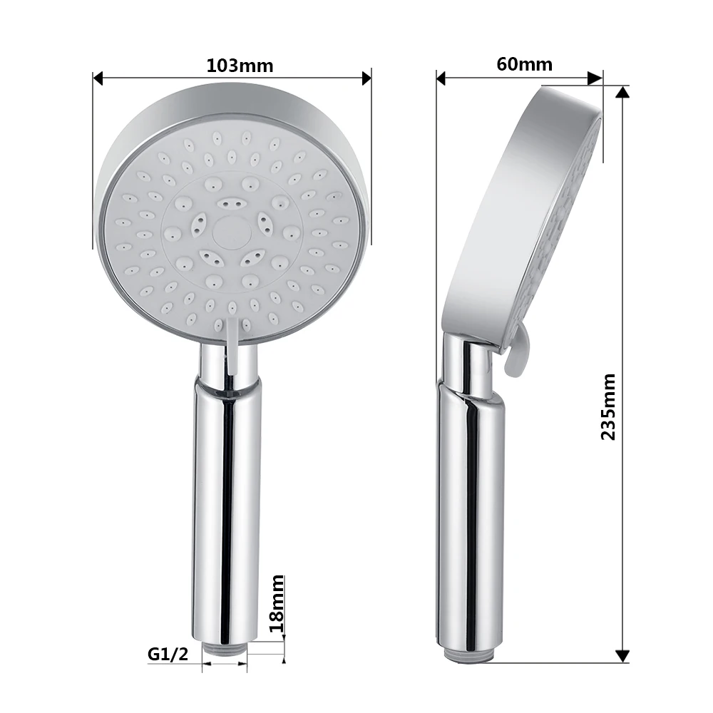 Shower Head Set Rainfall Bath With Holder Hose Five Function Nozzle Elegant SPA Filter Water Saving | Обустройство дома