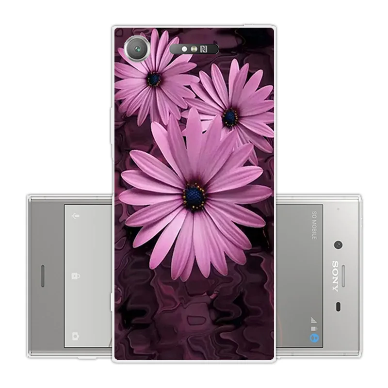 For Sony Xperia XZ1 5.2 inch Soft Silicone Cases Back Phone CuteCat Cover Clear TPU Dual F8342 Slim Coques |