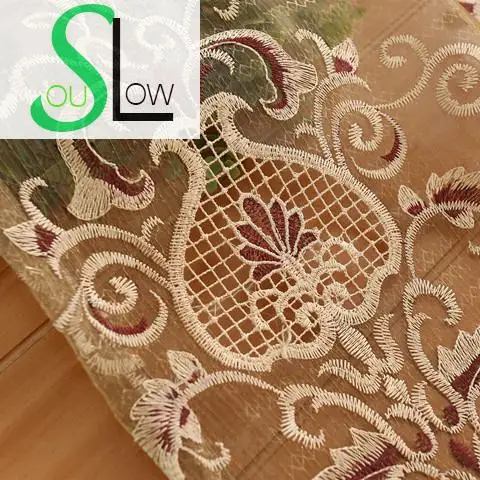 Занавески из синели с вышивкой Slow Soul европейские занавески тюлевые для гостиной