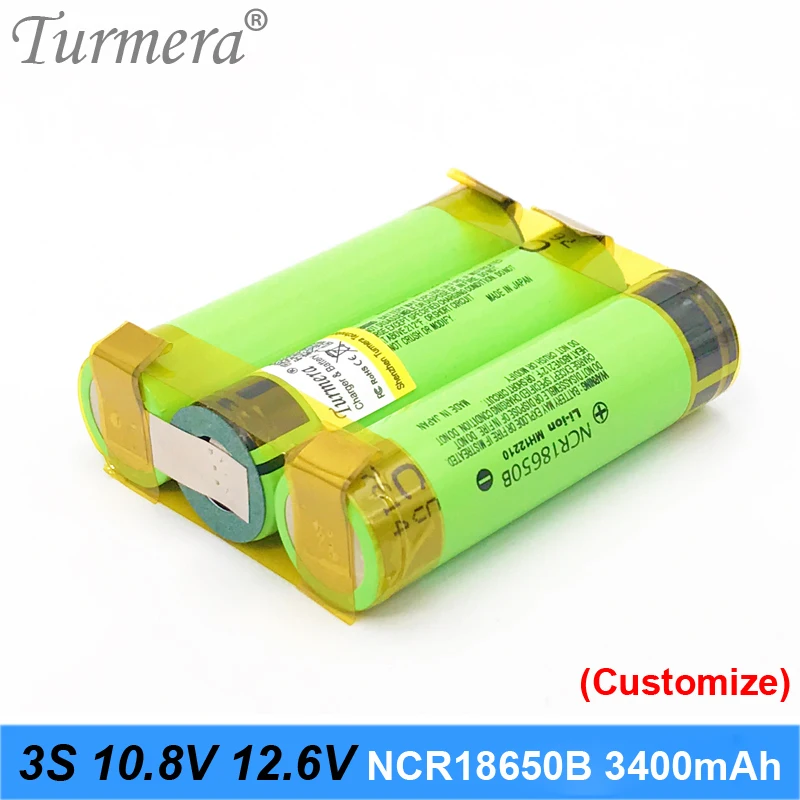 Аккумулятор 18650 3400 мАч ncr18650b 12 6 В 16 8 в 21 аккумулятор для отвертки сварные полоски