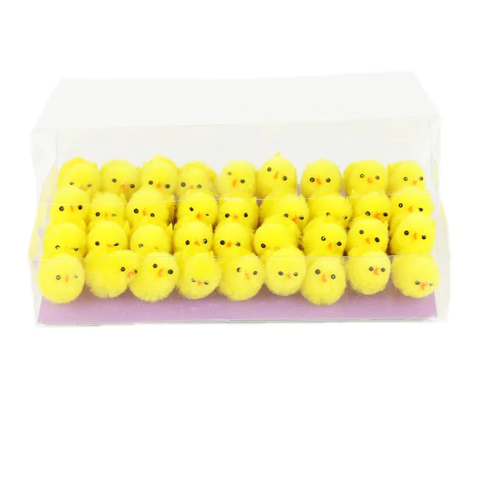 2017 Бесплатная доставка 36 шт./упак. Желтые мини маленькие цыплята милое пасхальное