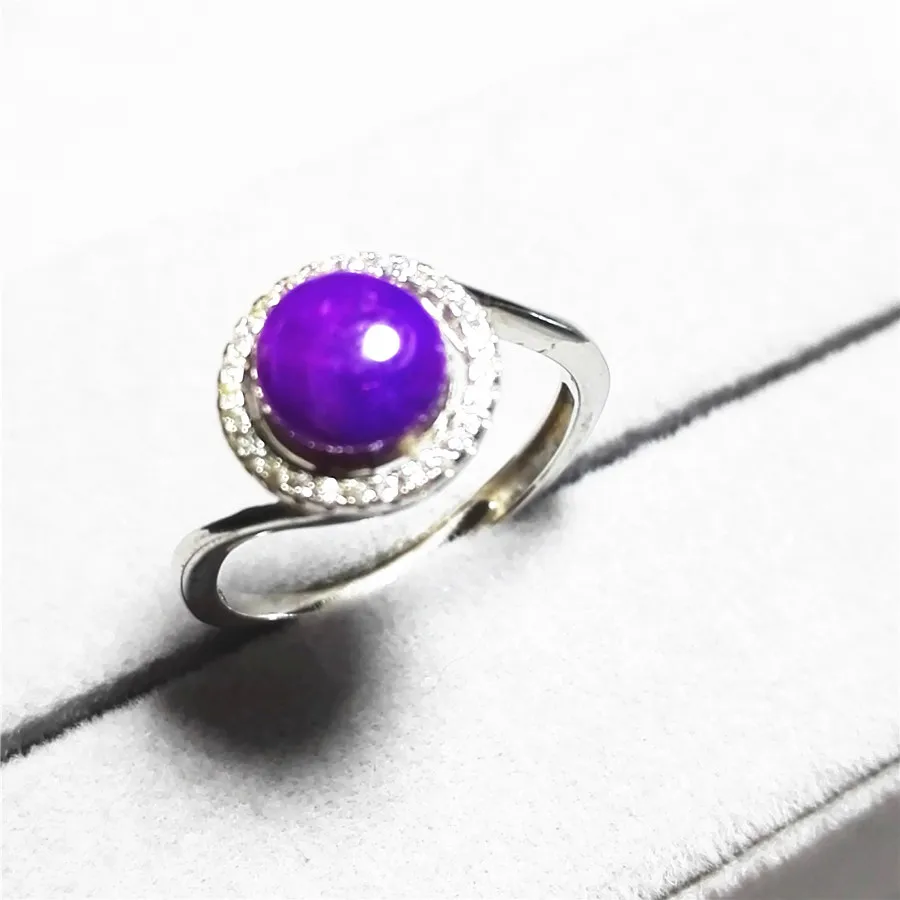 925 Sterling Silver Jewelry Fashion Women Purple Natural Sugilite Ring Drop Shipping | Украшения и аксессуары