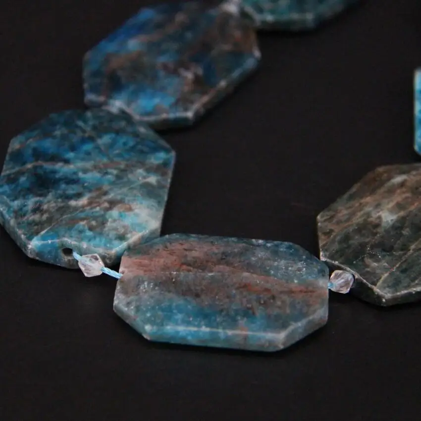 Бусины Из Натурального голубого апатита 15 5 дюйма/нитка|loose beads|beads jewelry makingblue apatite |