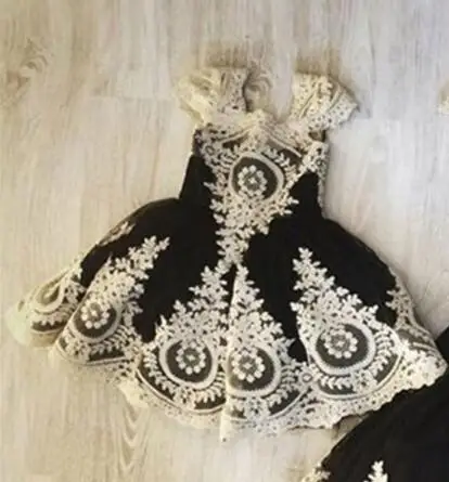 Daughter dress Реальные фотографии золотистые кружевные аппликации черные Мини Короткие коктейльные платья пикантный, для вечеринки платье для выпускного вечера мать и Детские вечерние платья - Цвет: Daughter dress