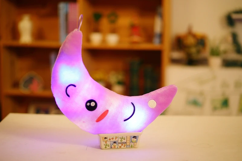 

Fashion Design LED Light-up Luminous Moon Glow Light Pillow For Party