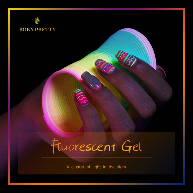 Неоновый флуоресцентный Гель-лак BORN PRETTY, 6 мл, летняя серия, флуоресцентный зеленый, желтый цвет, впитывающий УФ-Гель-лак, гель для дизайна ногтей