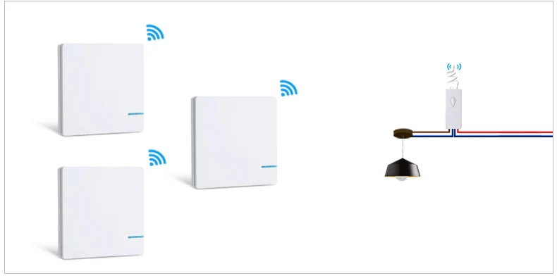 WiFi беспроводной светильник с дистанционным управлением Tuya Smart Life RF настенный выключатель водонепроницаемый Alexa Echo Google Home Голосовое управление