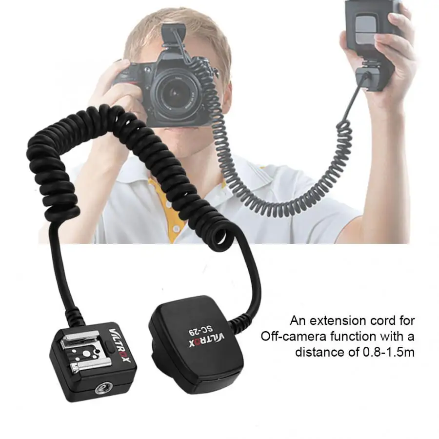 VILTROX TTL Удлинительный шнур для вспышки и синхронизации Nikon горячий башмак 0 8 м
