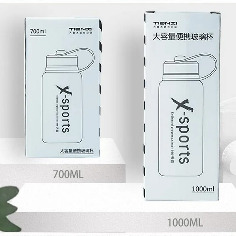 TIANXI 700 мл 1000 My Sport бутылка для воды большая емкость стеклянная Автомобильная