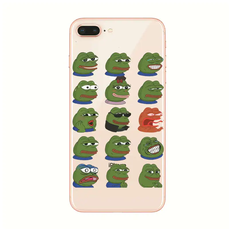Kulia для iPhone 7 7Plus 6 6S 6Plus 8 XS Max X 5 5S SE Pepe Memes Sad Frog мягкий чехол телефона из