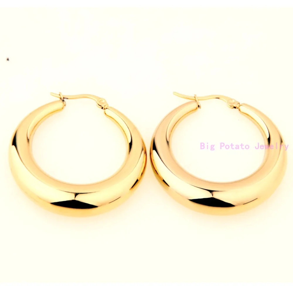 Женские серьги кольца из нержавеющей стали 316L 39 х37 мм|earring genie|earings fashionearring fittings |