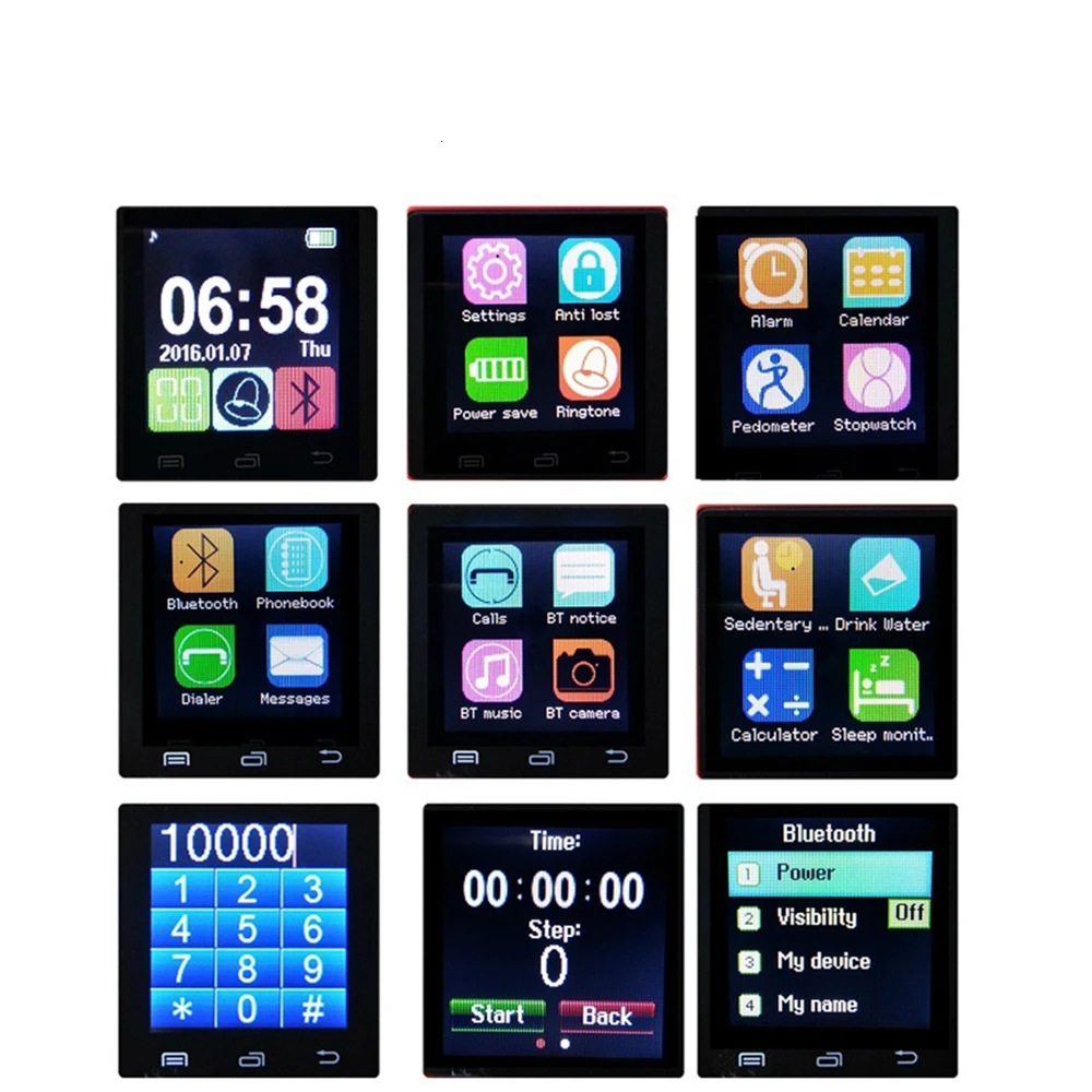 Смарт-часы Новое поступление умные часы с поддержкой Bluetooth для занятий спортом U8