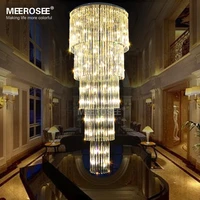 modern long ceiling light fixture g9 glass lustres de cristal luxury lighting stair lamp for hotel and project lamparas de techo