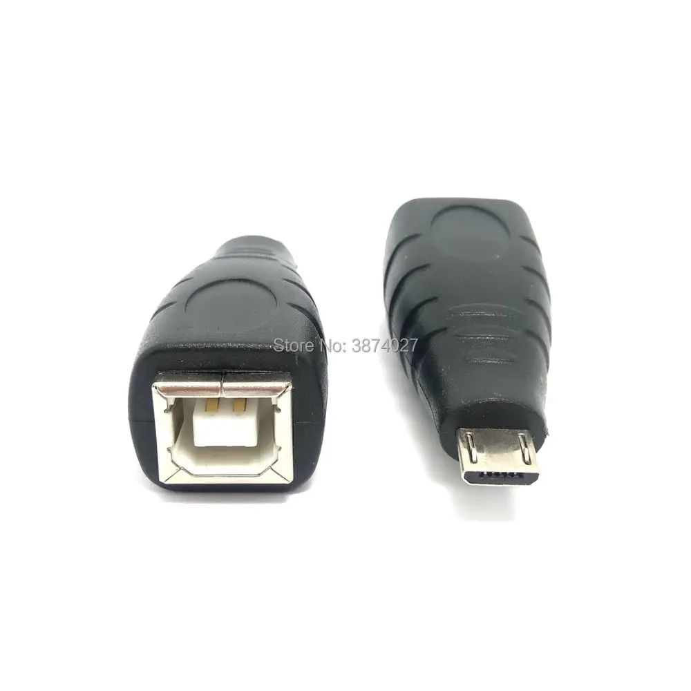 Переходник Mini USB B 5pin и Micro 5Pin (штекер) на 2 0 (гнездо) для сканера принтера черный |