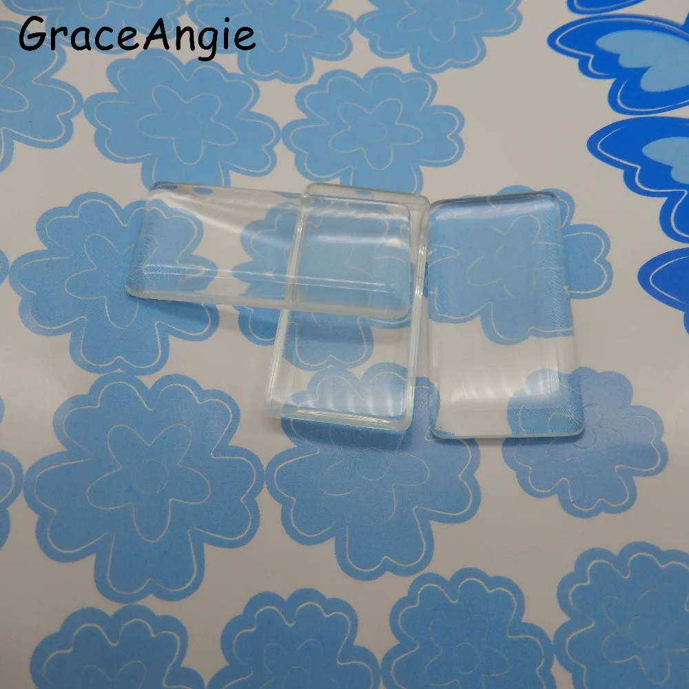 8 штук прозрачных стеклянных кабошонов прямоугольной формы с подложками для создания украшений с фотографиями.